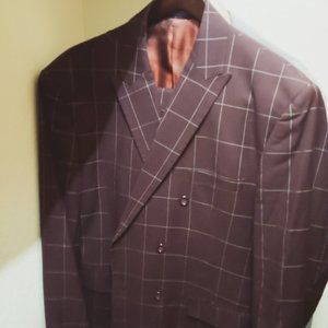 Burgundy Double-breasted suit